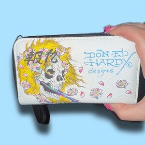 Ed Hardy Japanese Style Skull Design Wallet